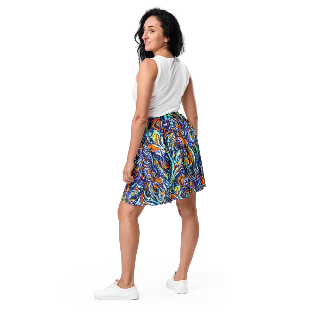 Sonic Marble on Skater Skirt — Back