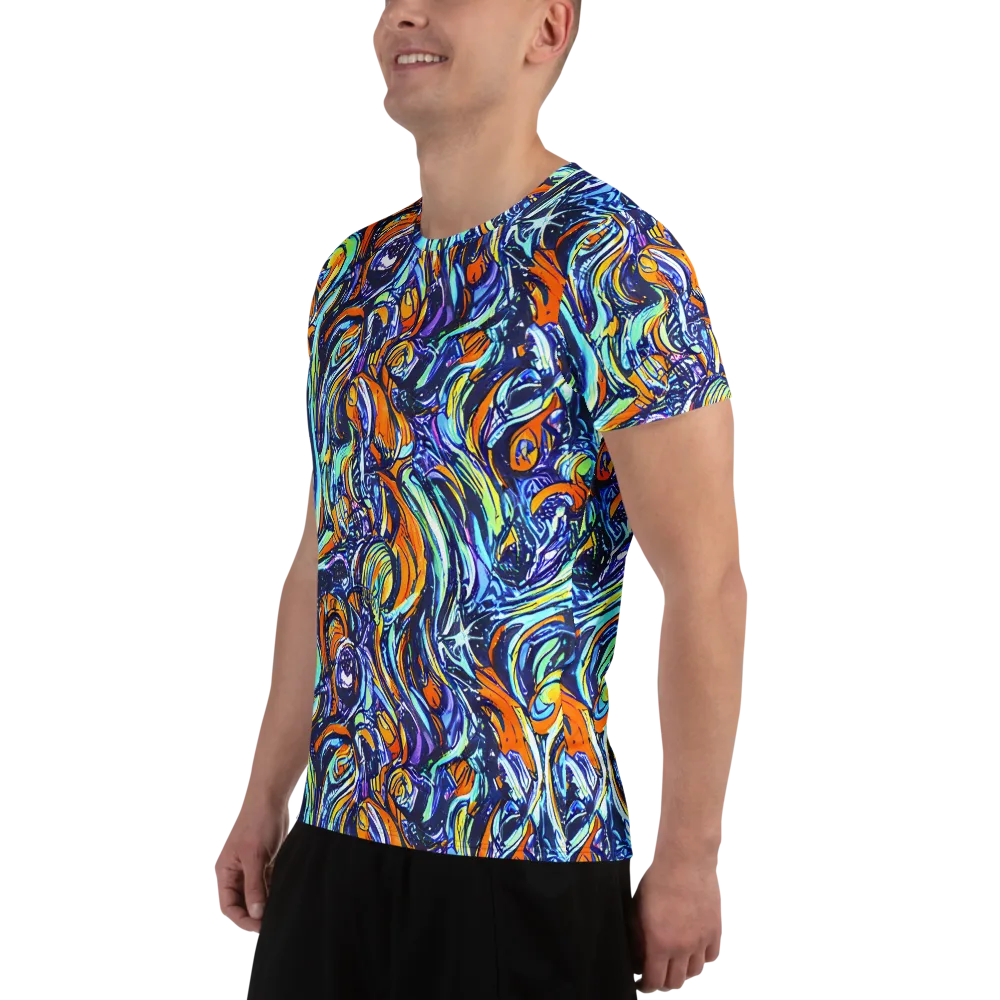 Sonic Marble on Men's Athletic T-Shirt — Left