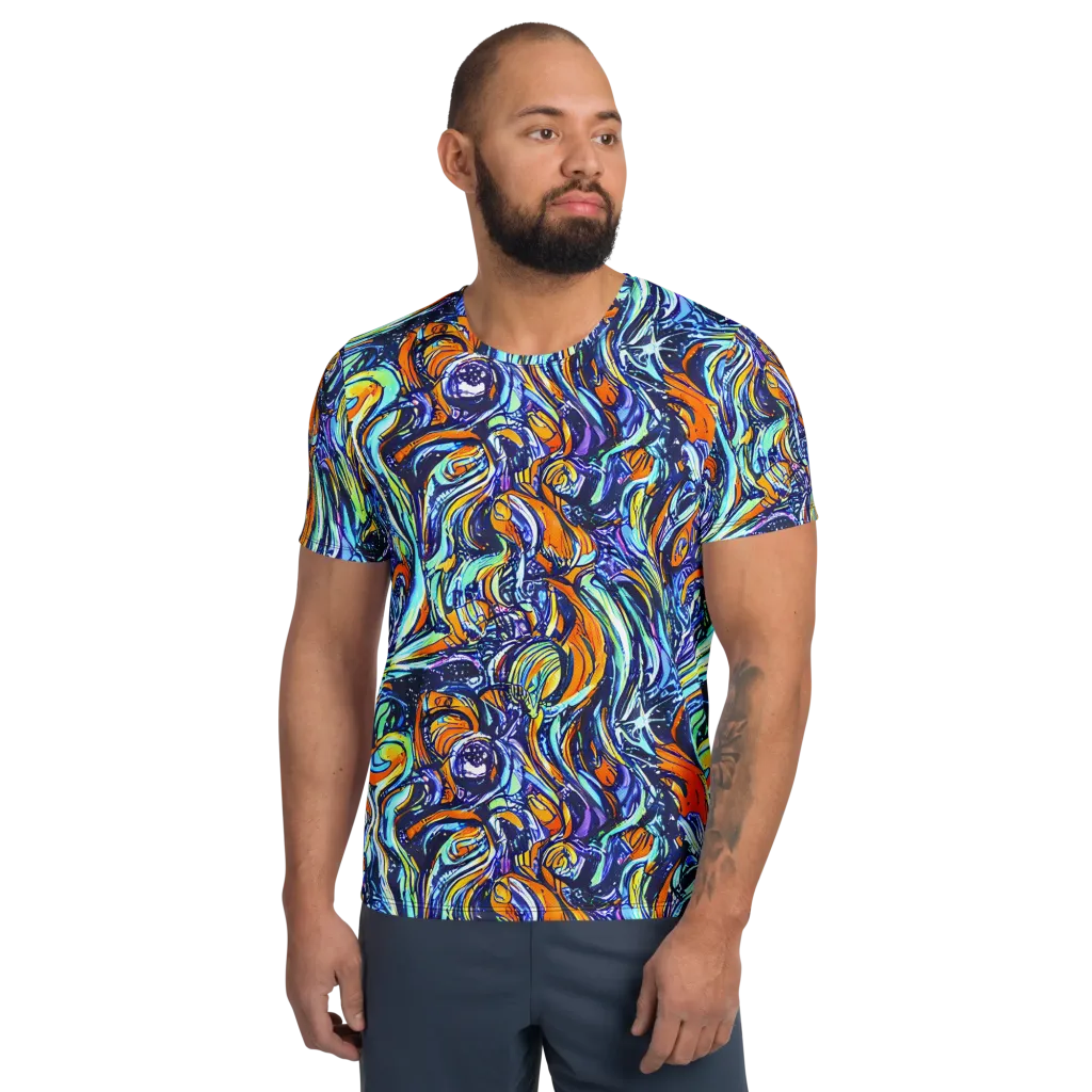 Sonic Marble on Men's Athletic T-Shirt — Front