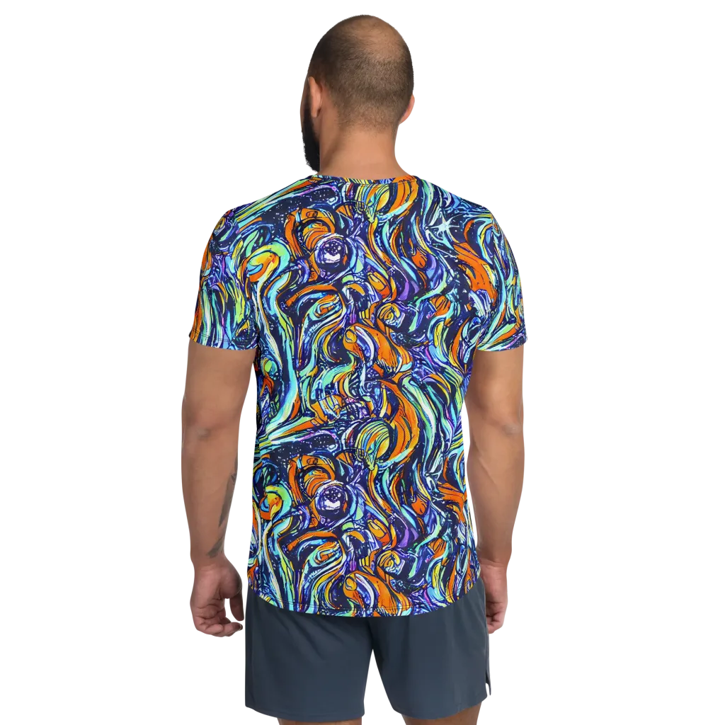 Sonic Marble on Men's Athletic T-Shirt — Back