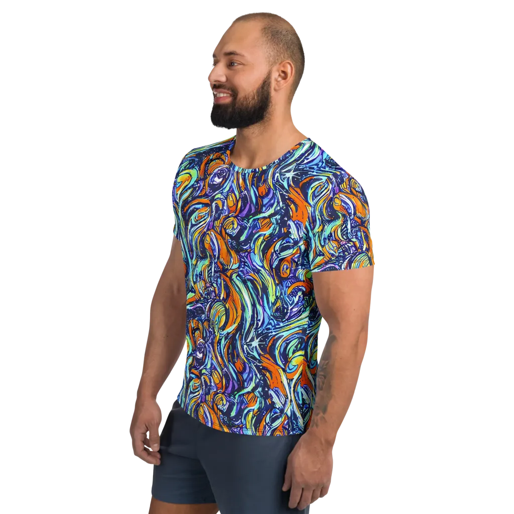 Sonic Marble on Men's Athletic T-Shirt — Left