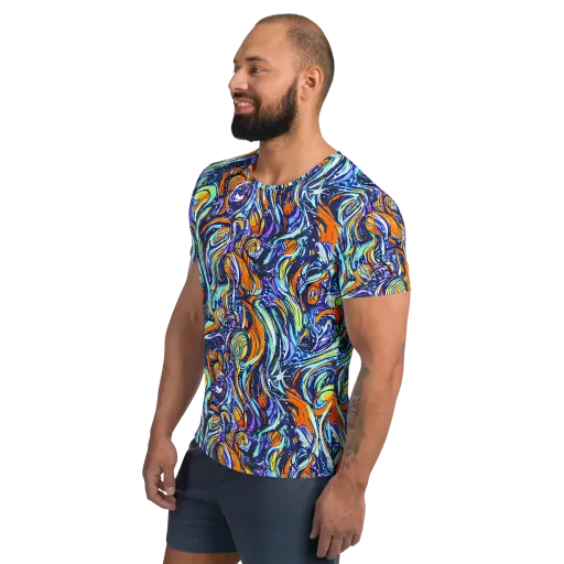 Sonic Marble on a Men's Athletic T-Shirt