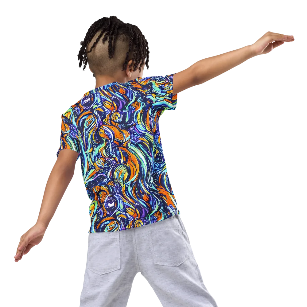 Sonic Marble on Kids Crew Neck T-Shirt — Back
