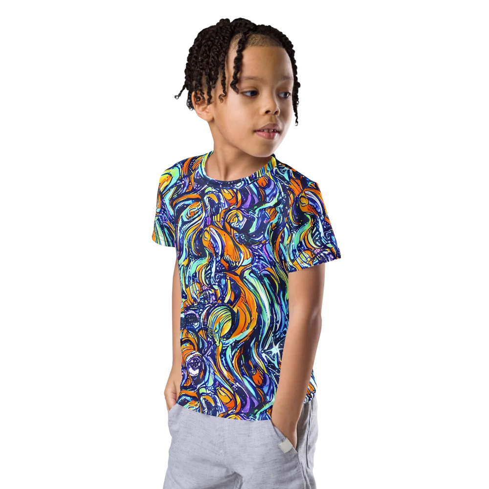 Sonic Marble on Kids Crew Neck T-Shirt — Left Front