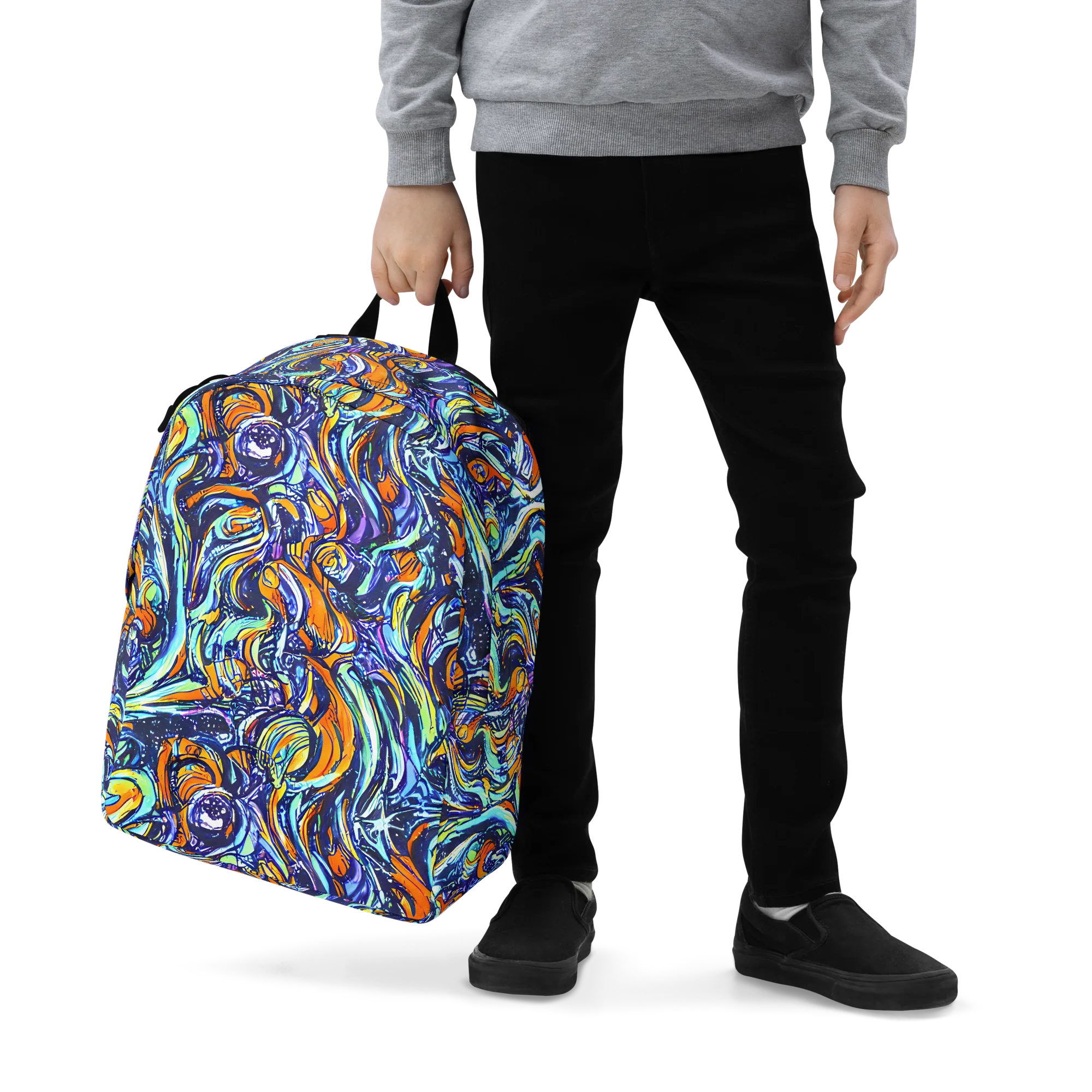 Sonic Marble on Minimalist Backpack — Zoomed-in