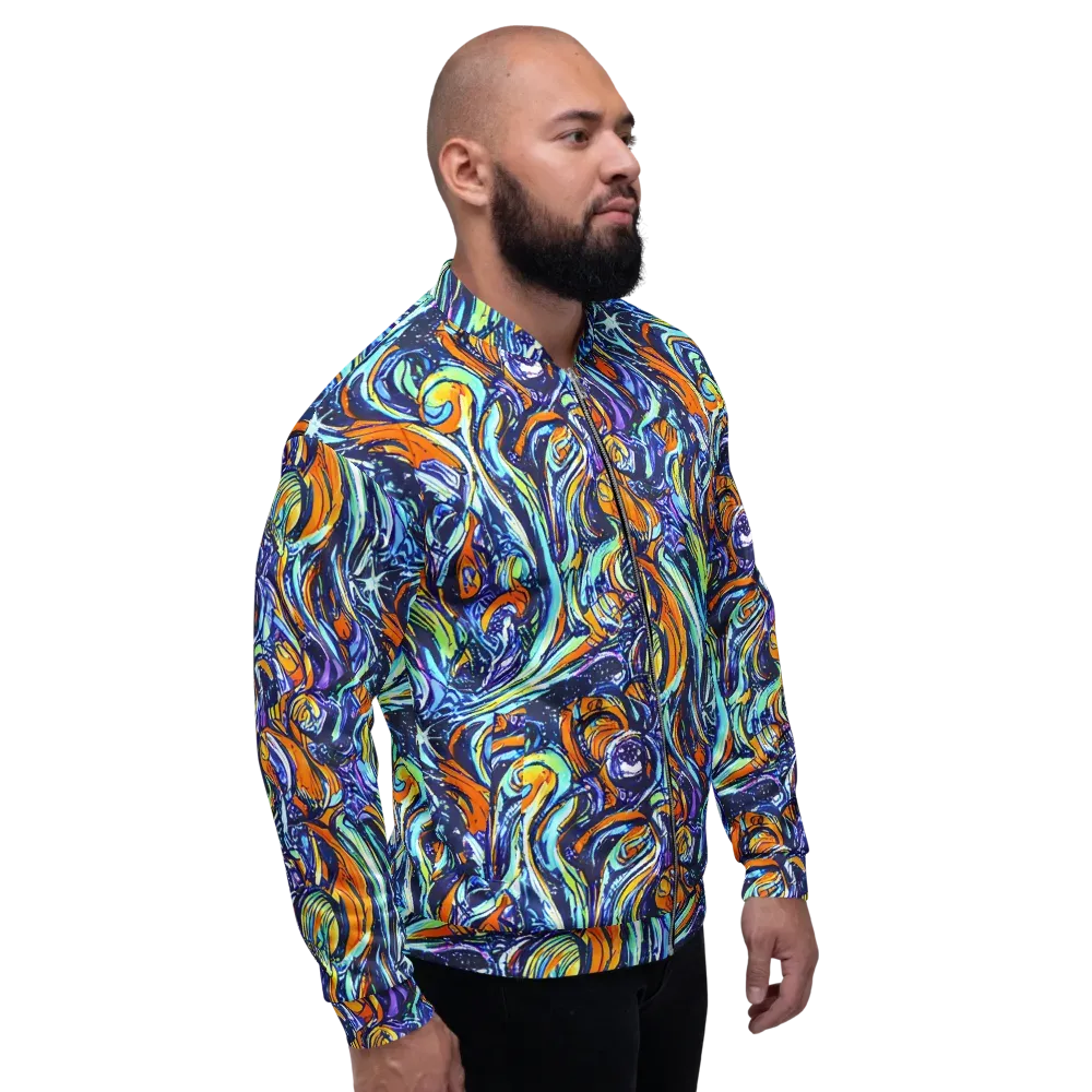 Sonic Marble on Bomber Jacket — Right