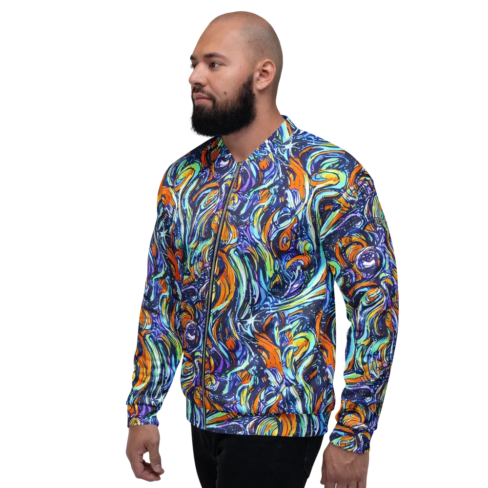 Sonic Marble on Bomber Jacket — Left