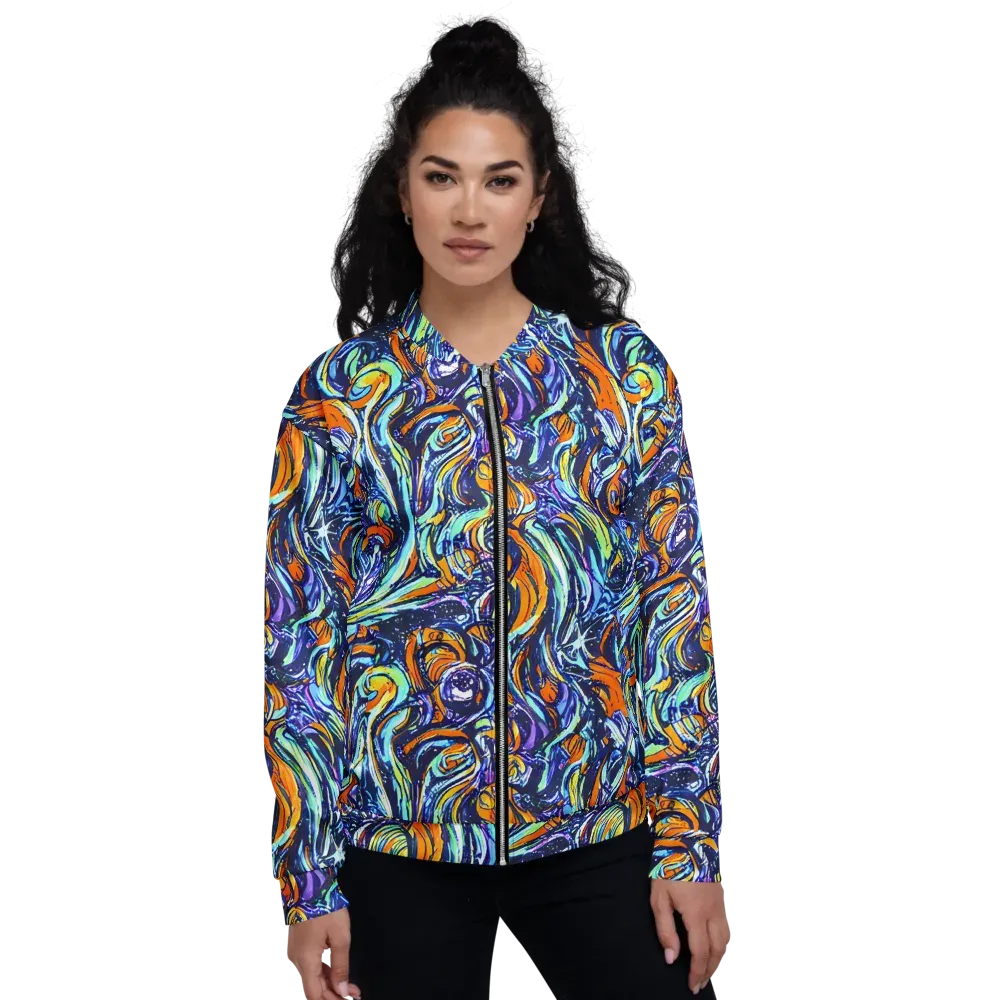 Sonic Marble on Bomber Jacket — Front