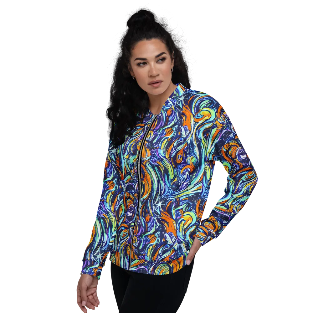 Sonic Marble on Bomber Jacket — Left