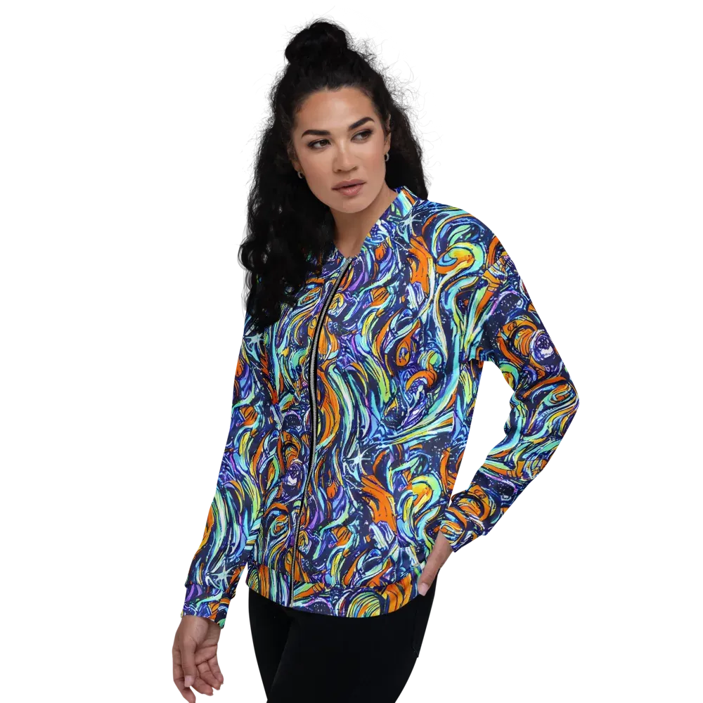 Sonic Marble on Bomber Jacket — Left