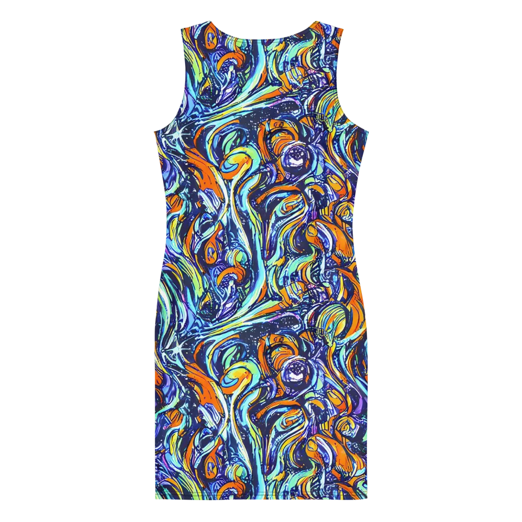 Sonic Marble on Bodycon Dress — Back