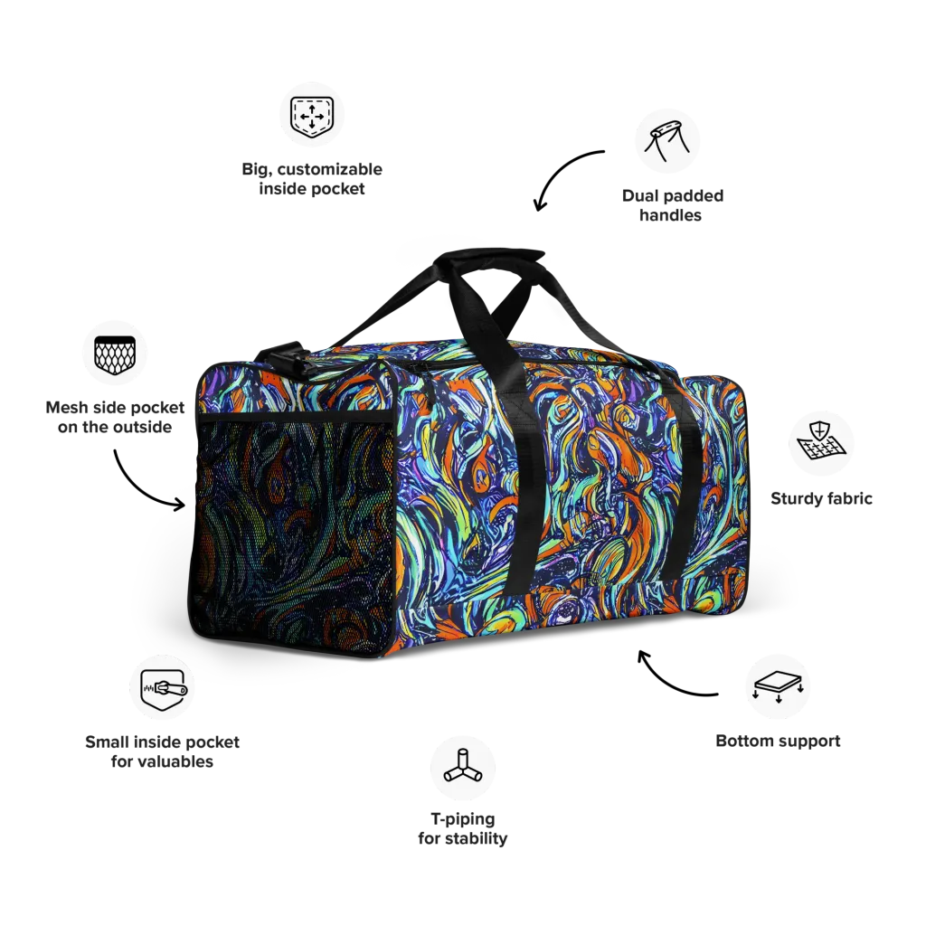 Sonic Marble on Duffle Bag — Right Front