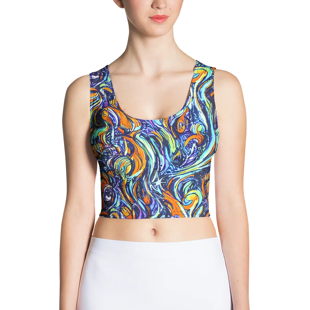 Sonic Marble on Crop Top — Front