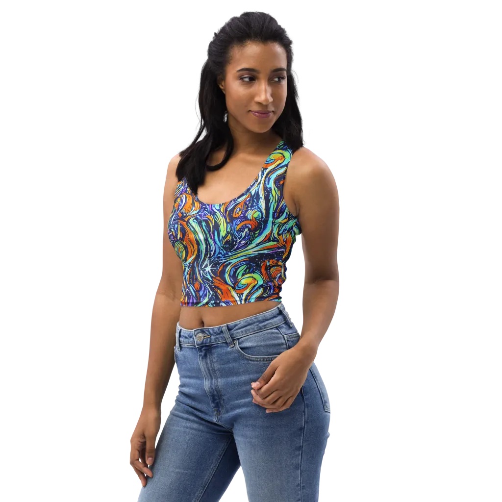 Sonic Marble on Crop Top — Left Front
