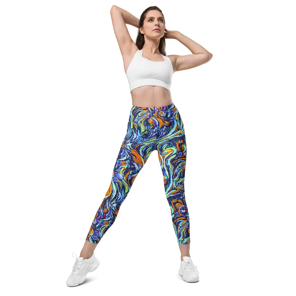 Sonic Marble on Leggings with Pockets — Front