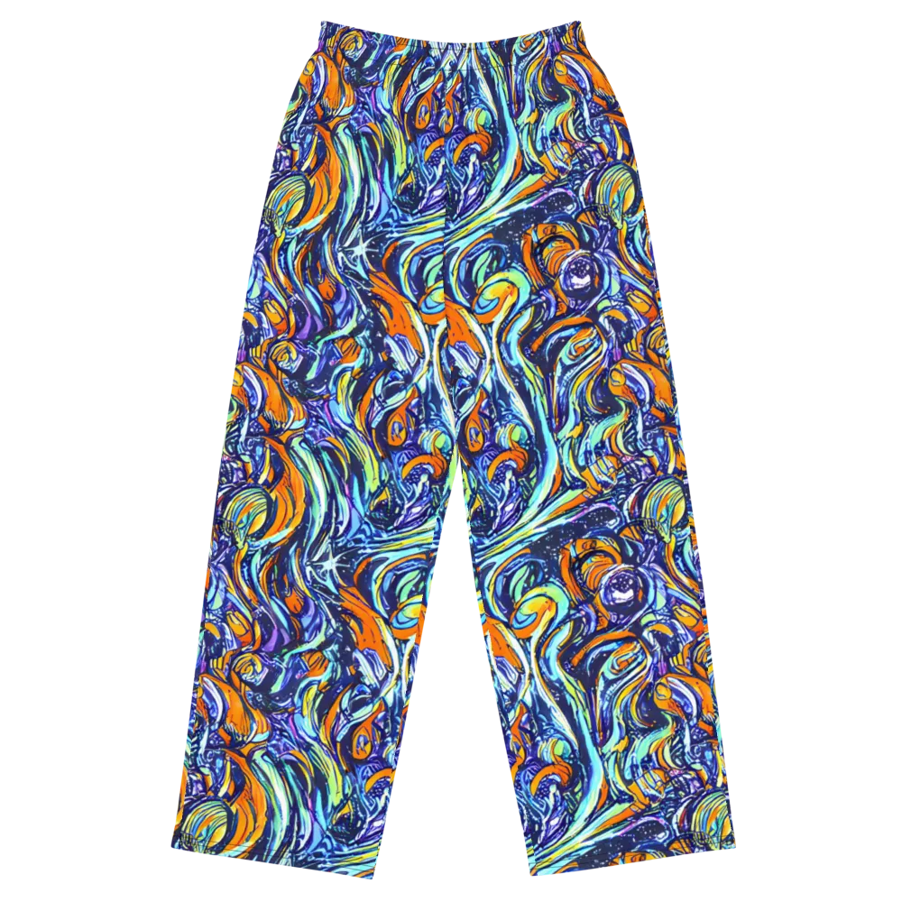 Sonic Marble on Wide-Leg Pants — Front