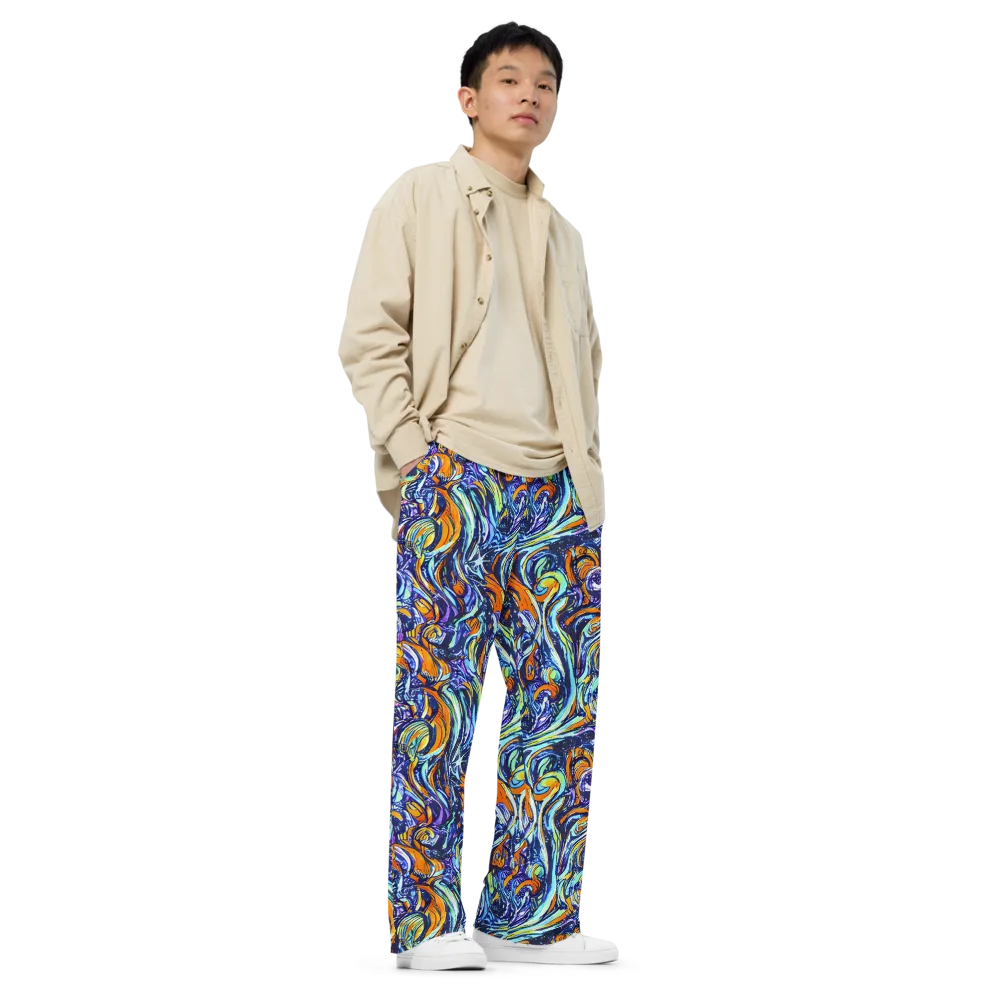 Sonic Marble on Wide-Leg Pants — Right Front