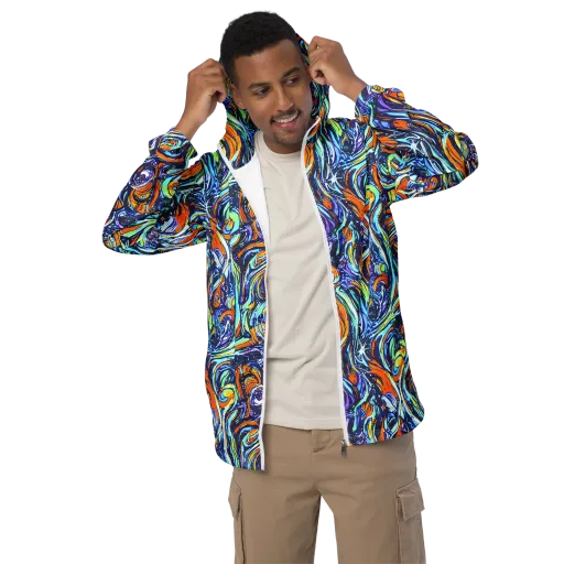 Sonic Marble on a Men's Windbreaker