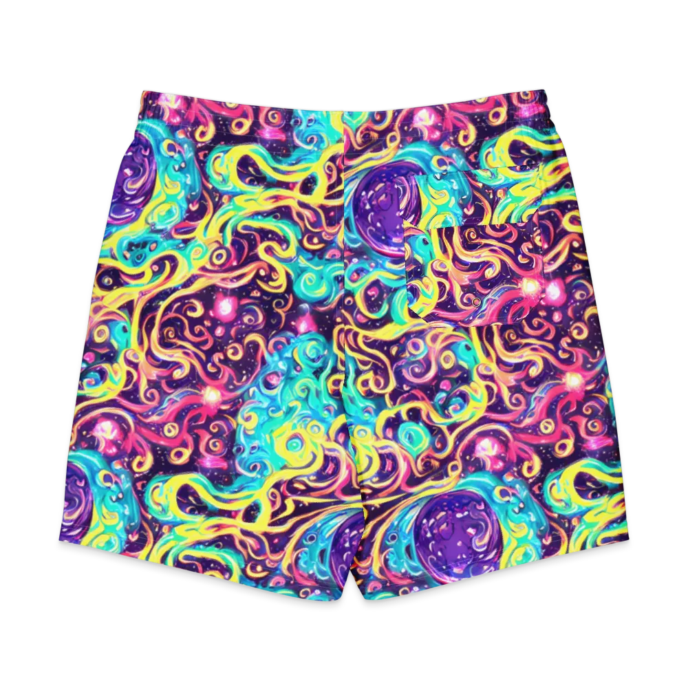 Candy Nebula on Men's Board Shorts — Back