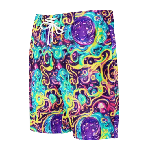 Candy Nebula on a Men's Board Shorts