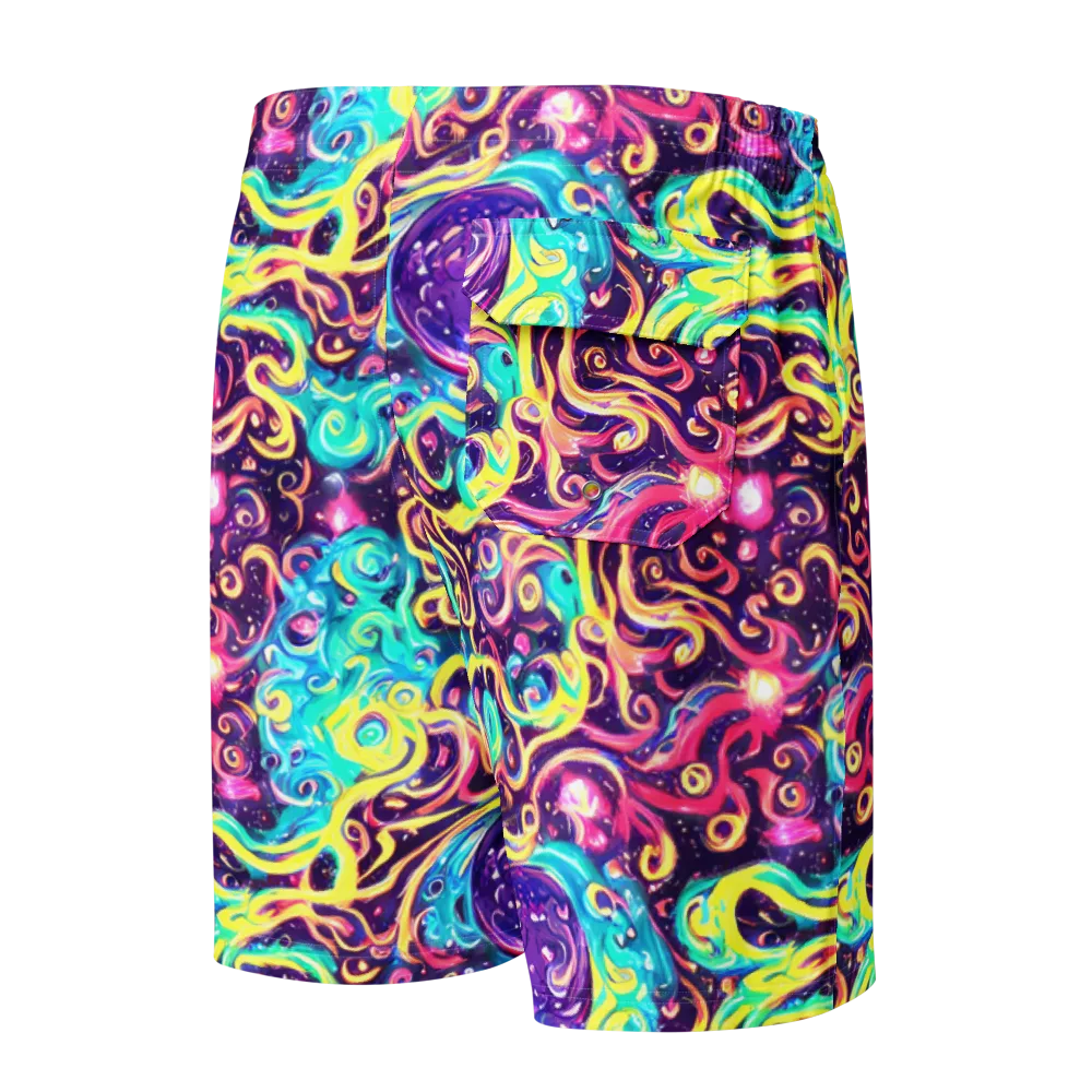 Candy Nebula on Men's Board Shorts — Back