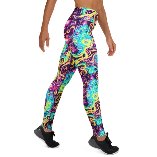 Candy Nebula on a Yoga Leggings
