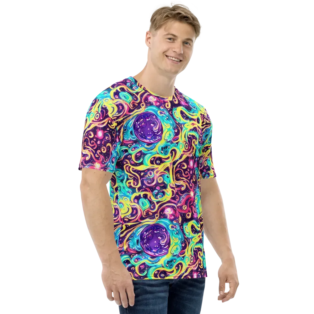 Candy Nebula on Men's Crew Neck T-Shirt — Right
