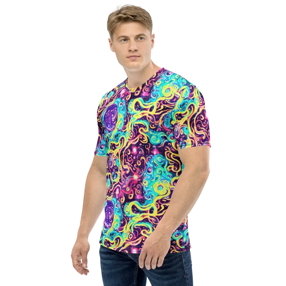 Candy Nebula on Men's Crew Neck T-Shirt — Left