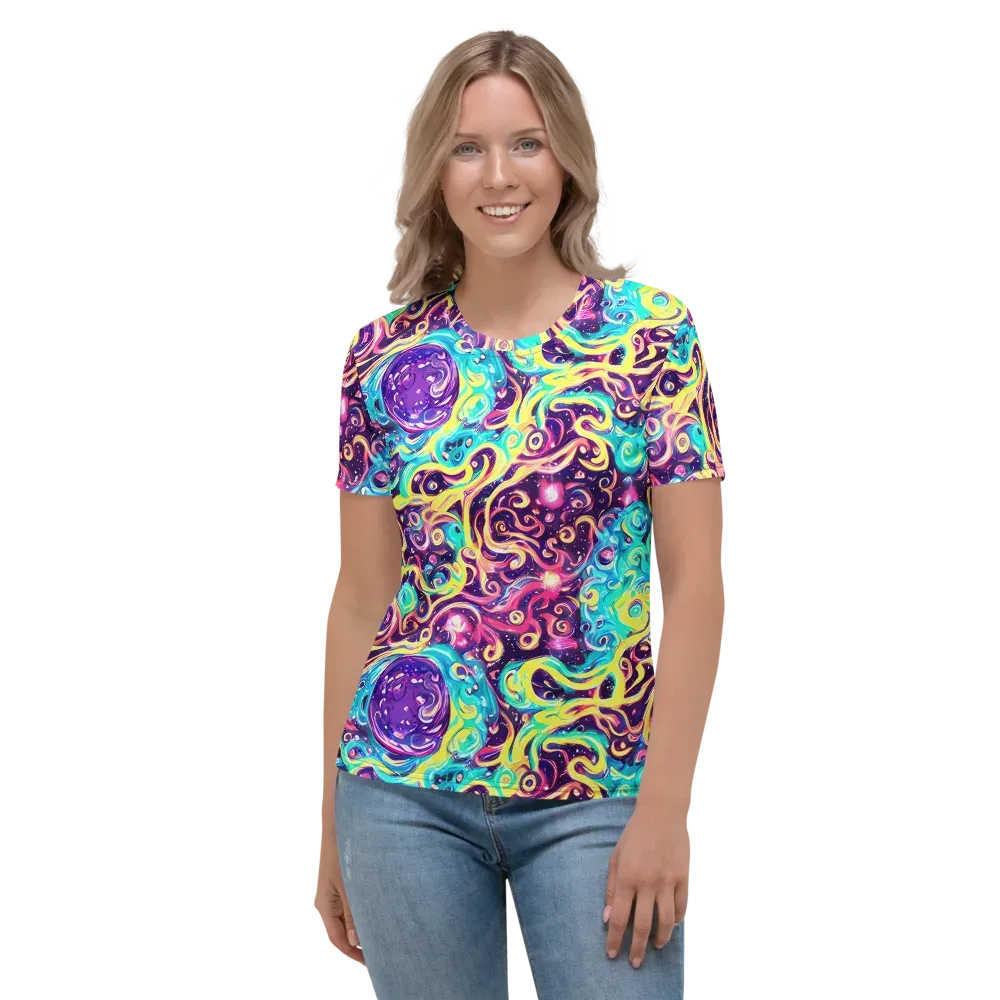 Candy Nebula on Women's Crew Neck T-Shirt — Front