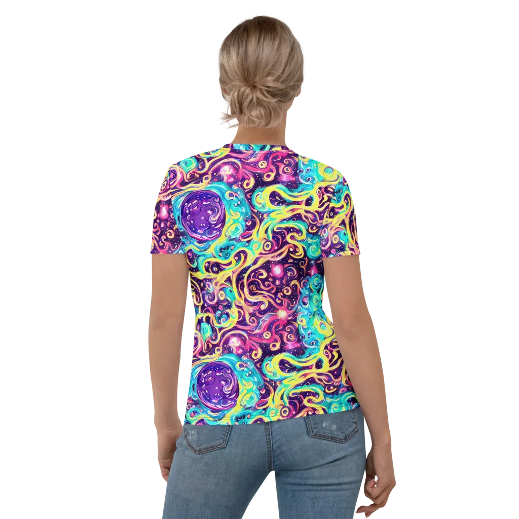 Candy Nebula on Women's Crew Neck T-Shirt — Back
