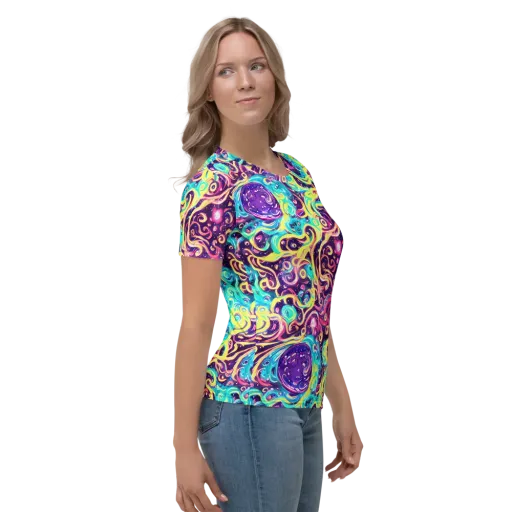 Candy Nebula on a Women's Crew Neck T-Shirt