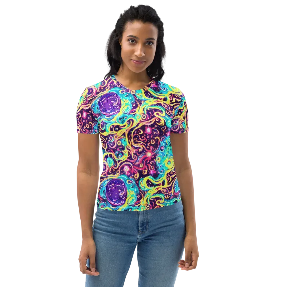 Candy Nebula on Women's Crew Neck T-Shirt — Front