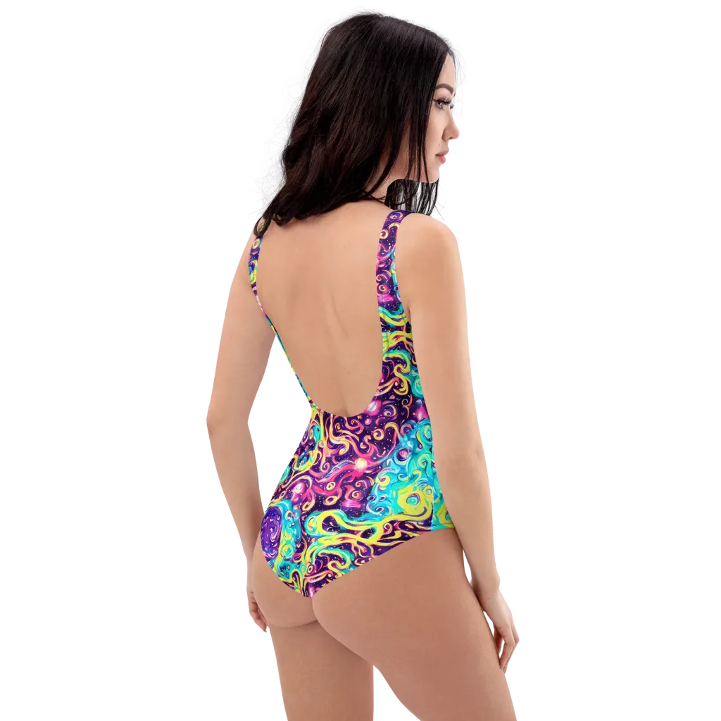 Candy Nebula on One-Piece Swimsuit — Right Back