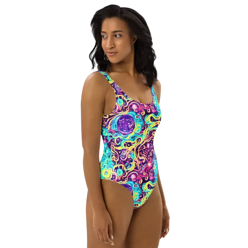 Candy Nebula on One-Piece Swimsuit — Right