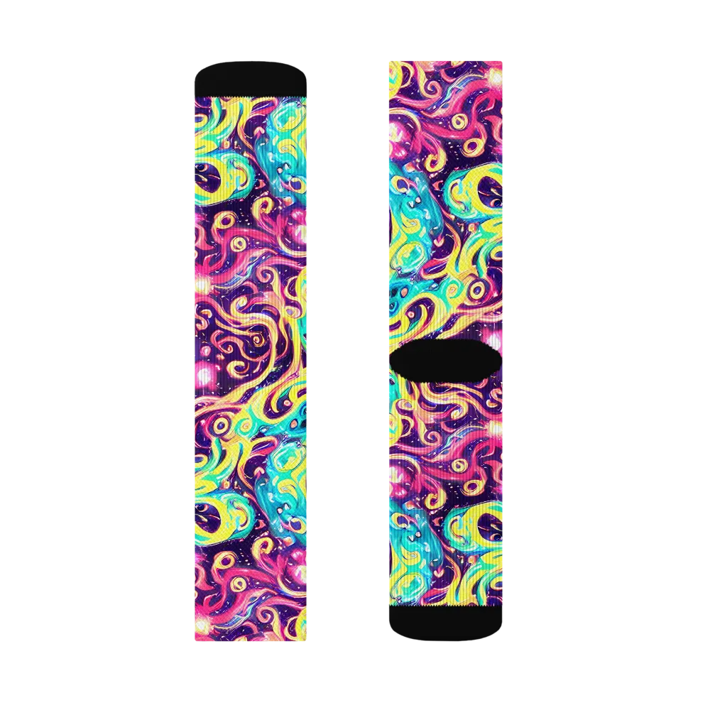 Candy Nebula on Socks — Right Sock