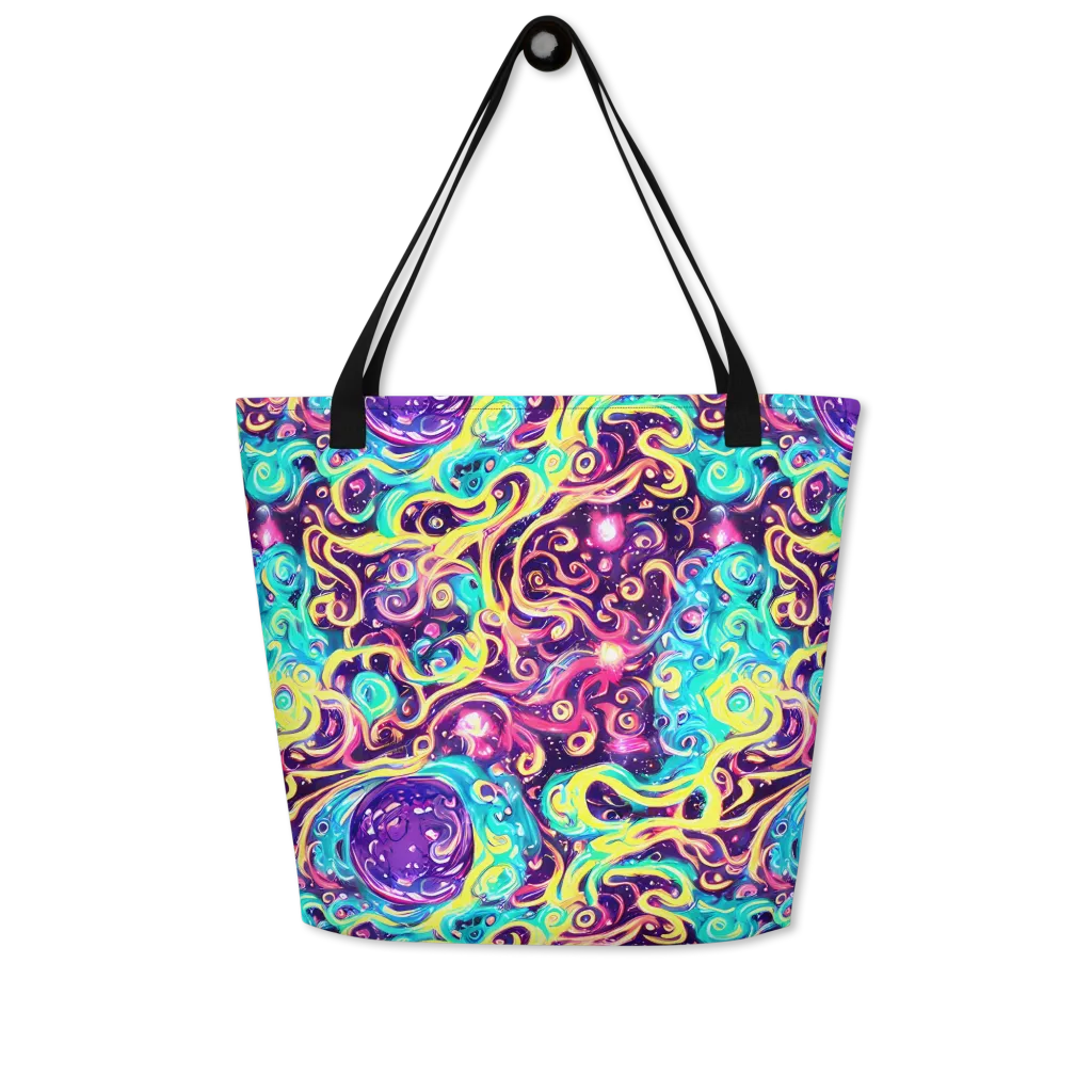 Candy Nebula on Large Tote Bag W/ Pocket — Front