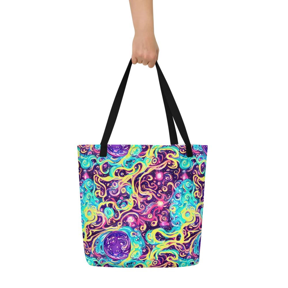 Candy Nebula on Large Tote Bag W/ Pocket — Front