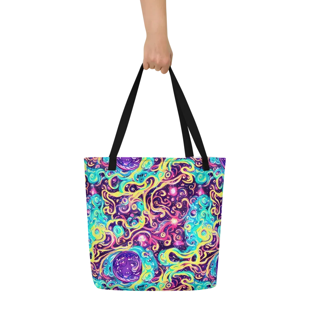 Candy Nebula on Large Tote Bag W/ Pocket — Front