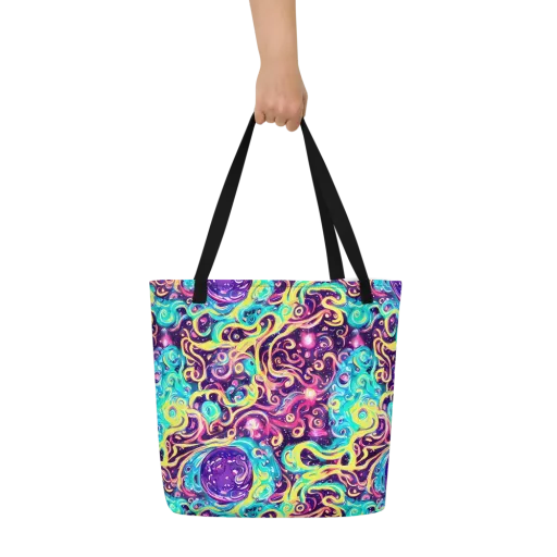 Candy Nebula on a Large Tote Bag W/ Pocket