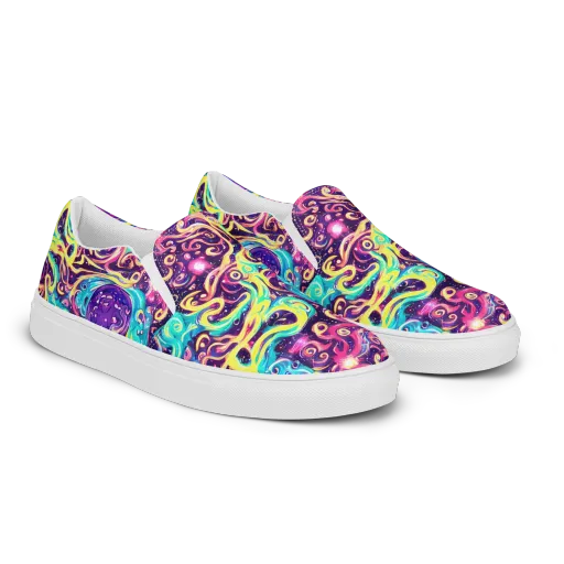 Candy Nebula on a Women's Slip-On Canvas Shoes