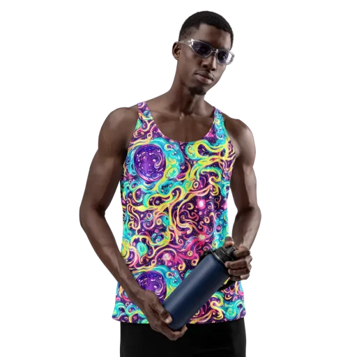 Candy Nebula on a Men's Tank Top
