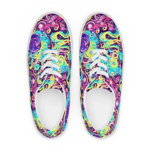 Candy Nebula on a Men's Lace-Up Canvas Shoes