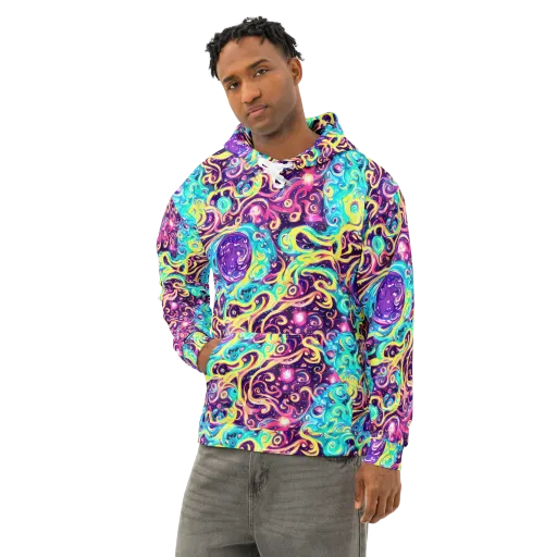Candy Nebula on a Cotton Hoodie