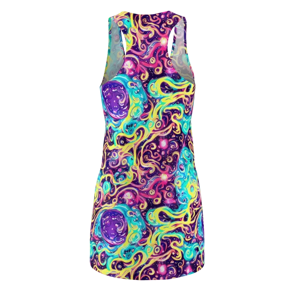 Candy Nebula on Racerback Dress — Back
