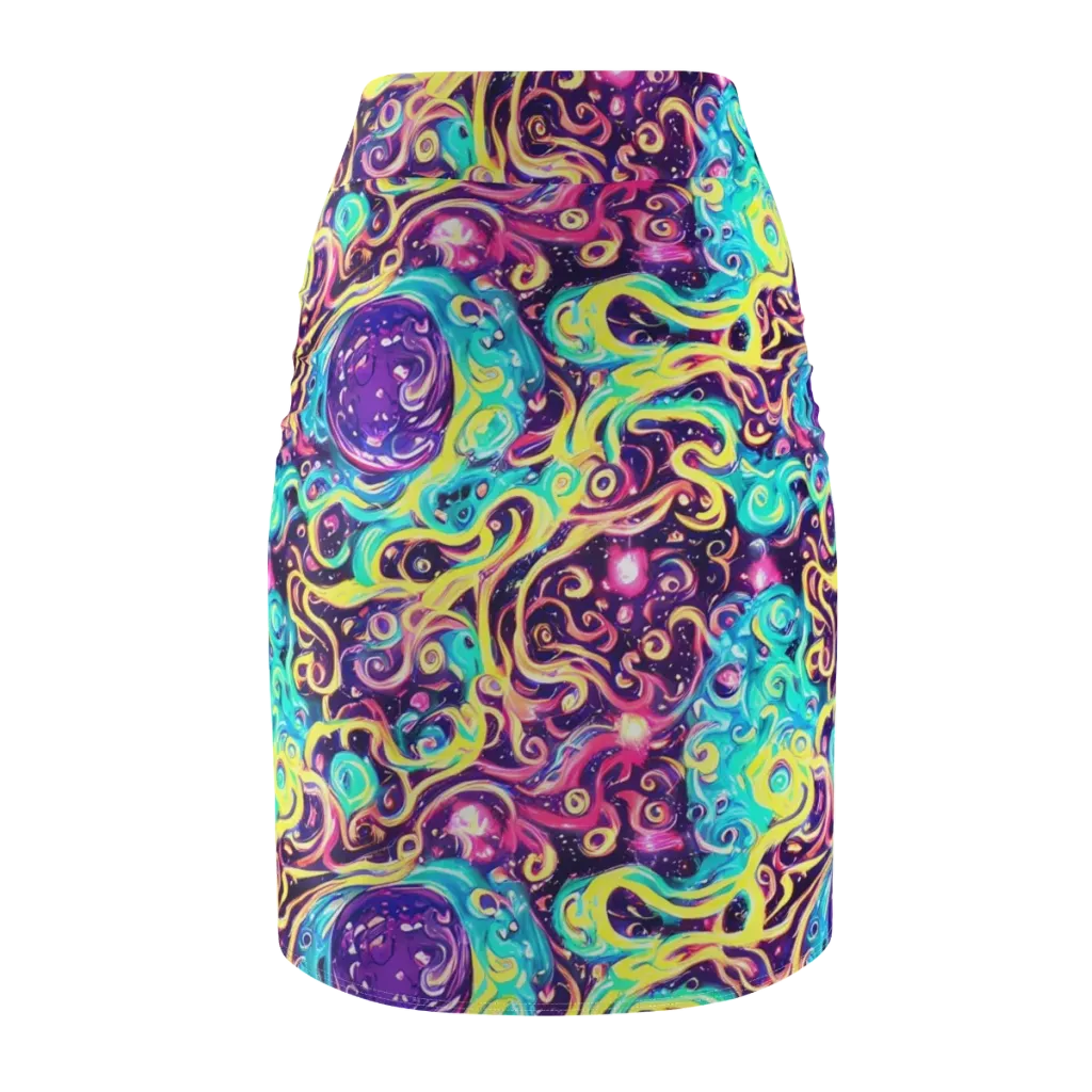 Candy Nebula on Pencil Skirt — Back