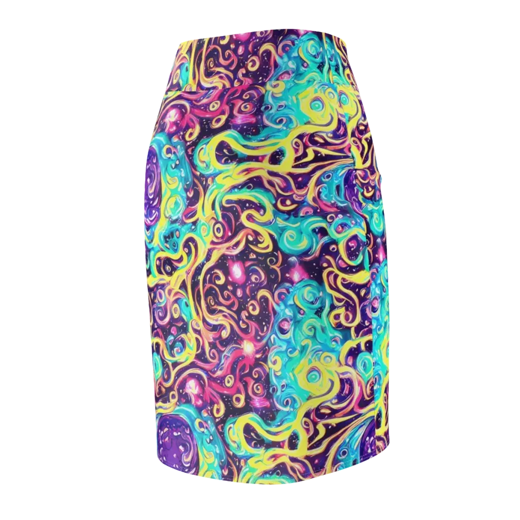 Candy Nebula on Pencil Skirt — Back Side