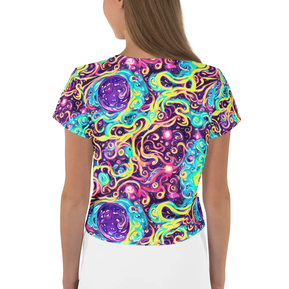Candy Nebula on Crop Tee — Back