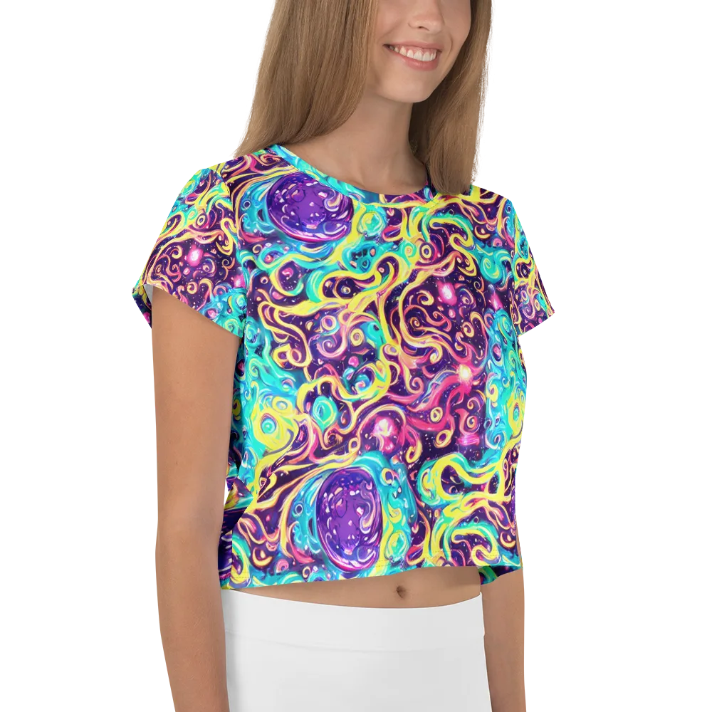 Candy Nebula on Crop Tee — Right