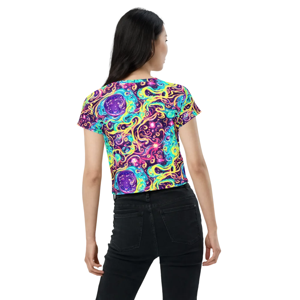 Candy Nebula on Crop Tee — Back