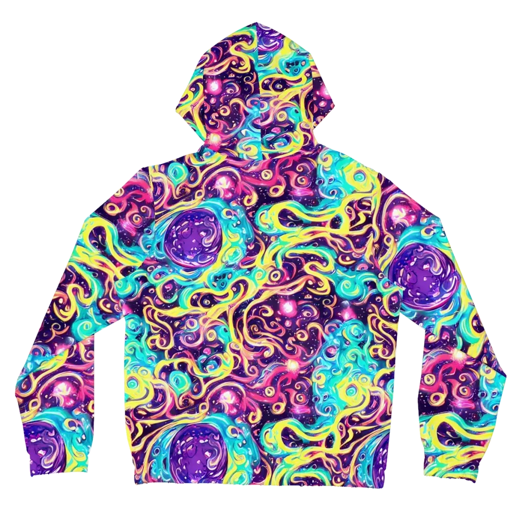 Candy Nebula on Women's Full-Zip Hoodie — Back